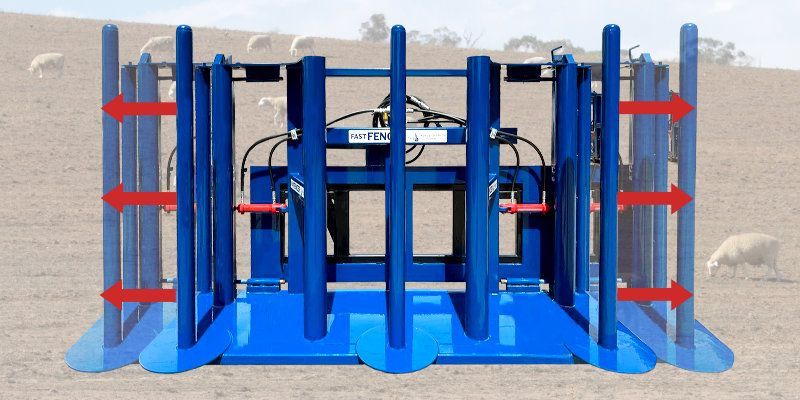FastFencer 1300/2400/ side shift to carry 3 rolls of fence mesh rolls