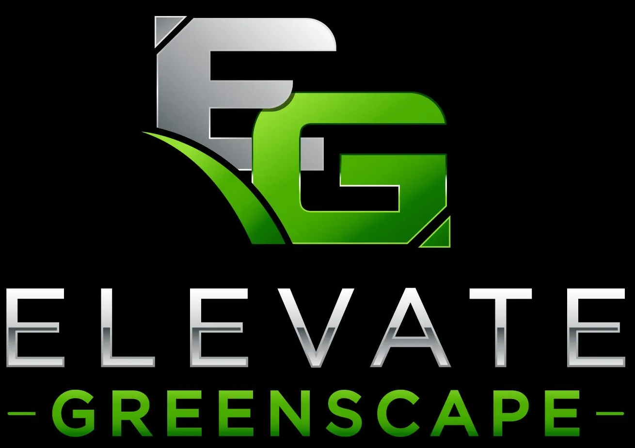 Black and green E G logo with “ELEVATE-GREENSCAPE” text on a dark background