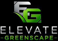 Black and green E G logo with “ELEVATE-GREENSCAPE” text on a dark background