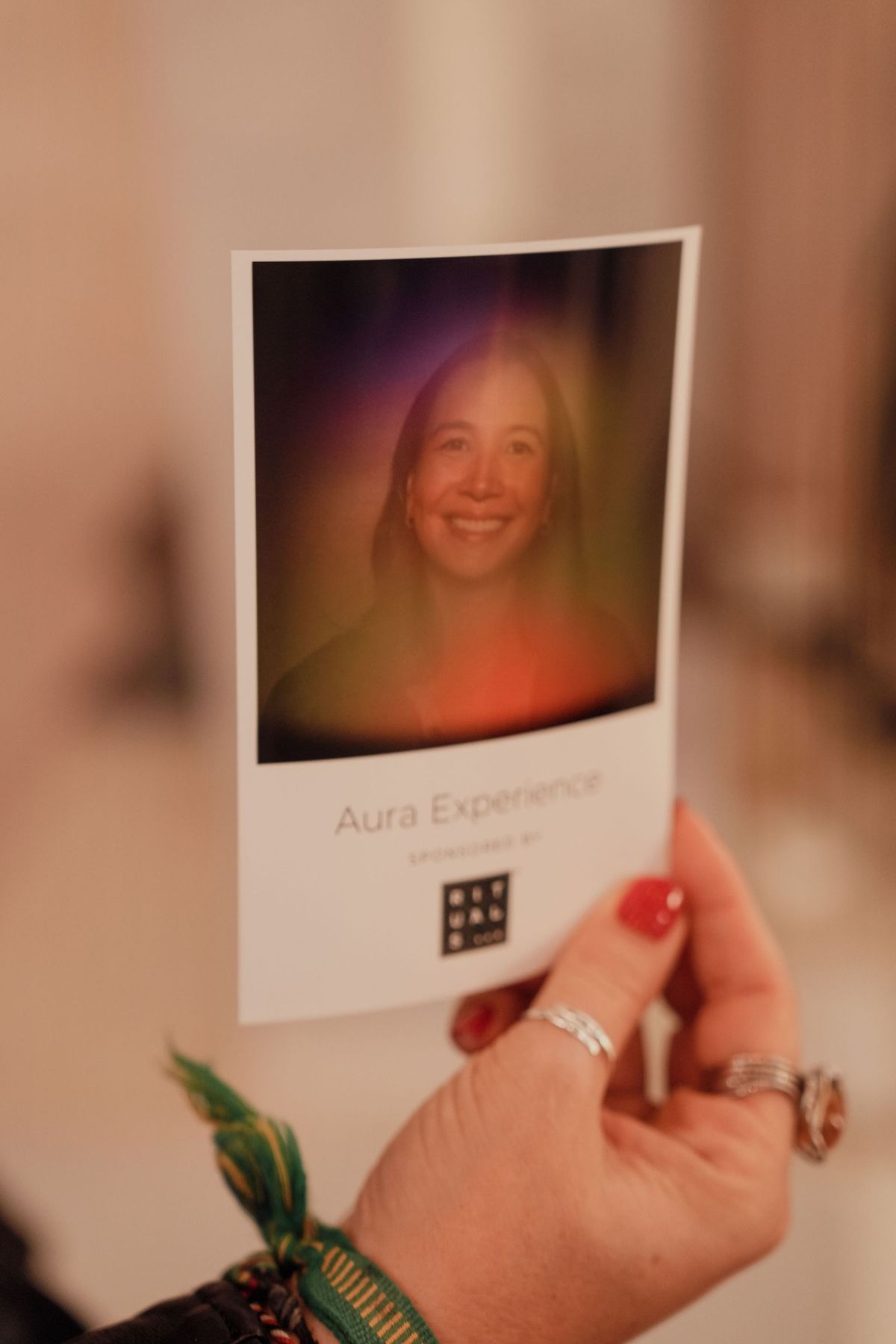 Aura Experience polaroid portrait from The Rider Reset event sponsored by Rituals, Penguin Random House by REGO Creative