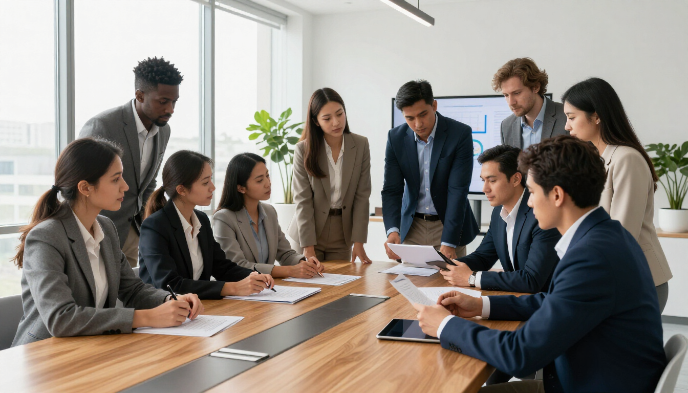 Legal and social work professionals collaborating