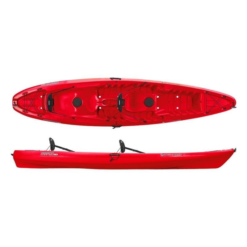 wilderness systems tarpon 130 double sit on top kayak red