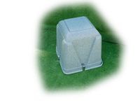 white burial vault
