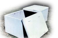 white burial vault