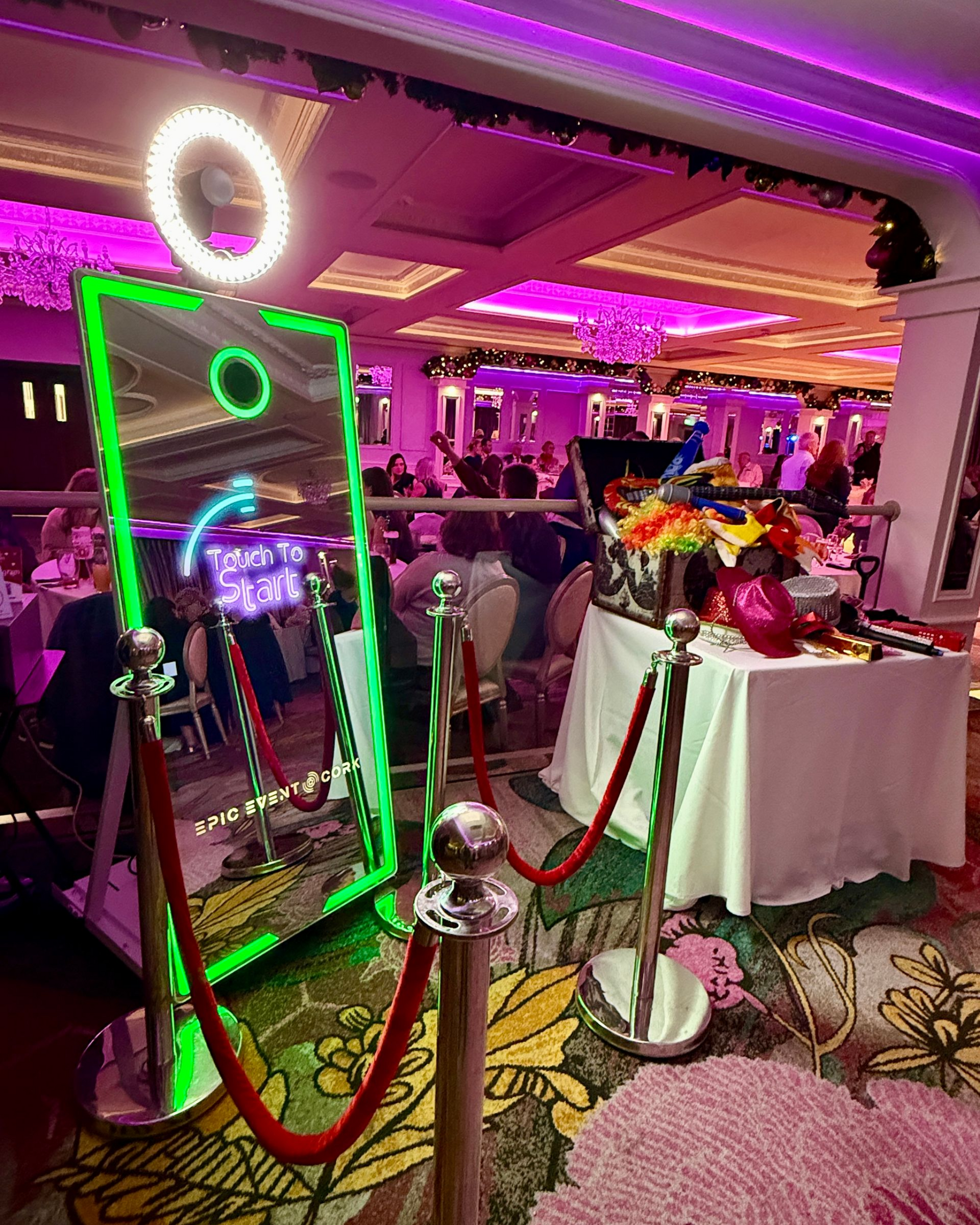 Luxury mirror photo booth wedding entertainment Cork