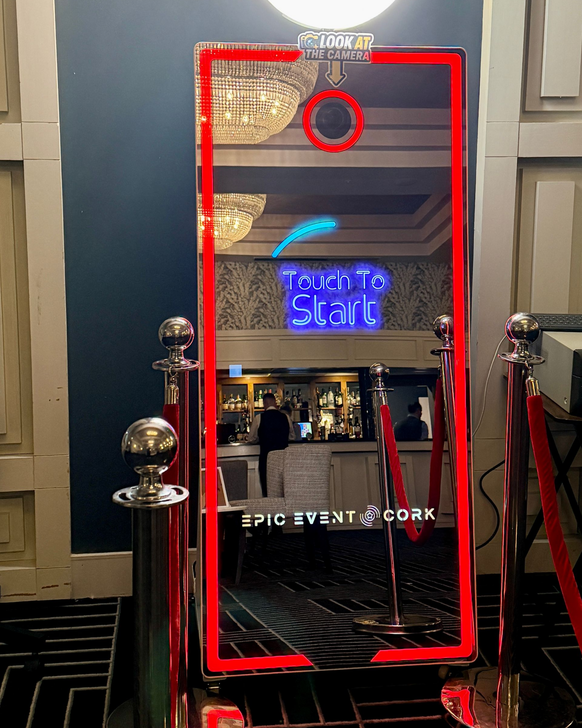 Selfie mirror photo booth at a wedding in Cork