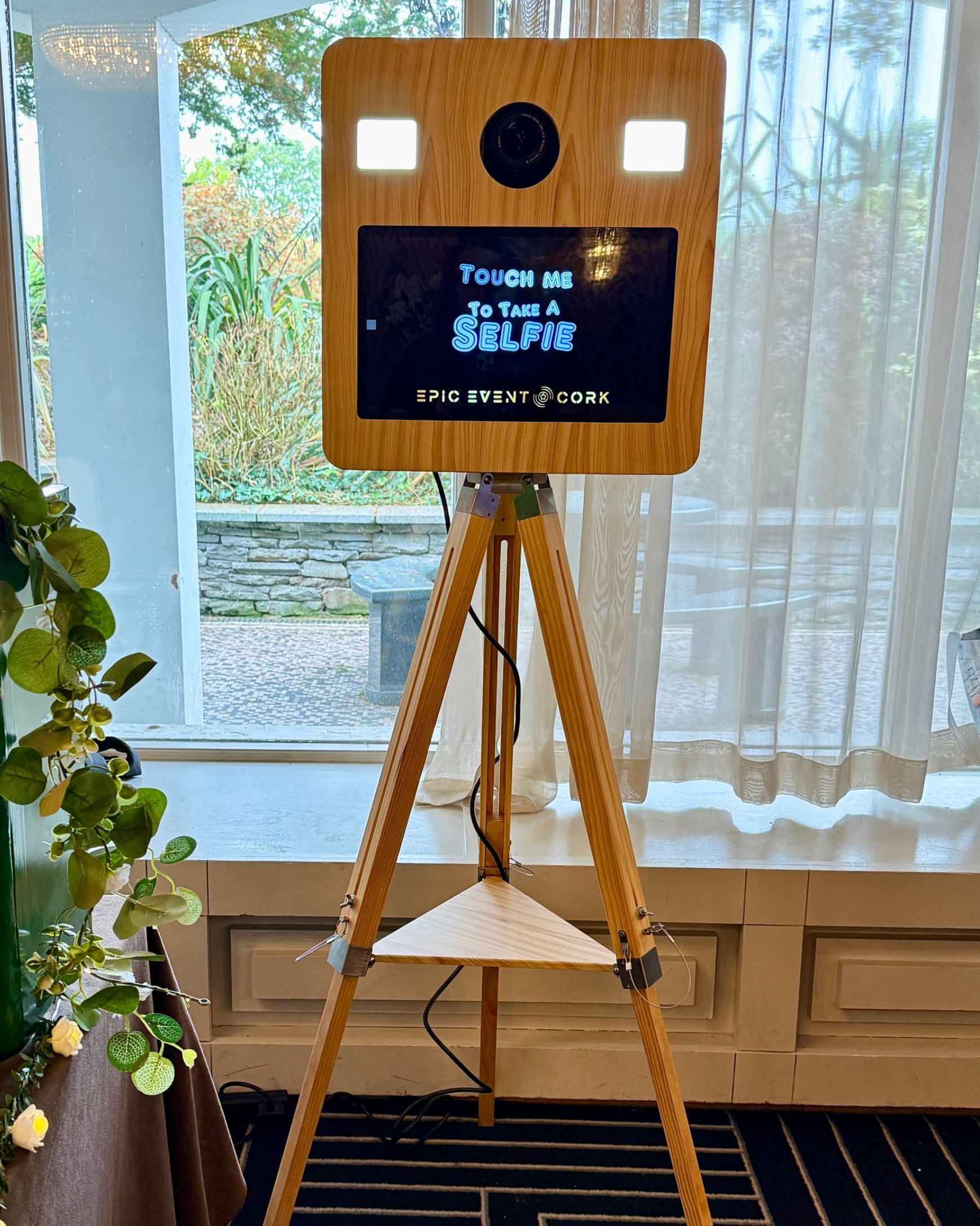 Guests using a retro photo pod in Cork