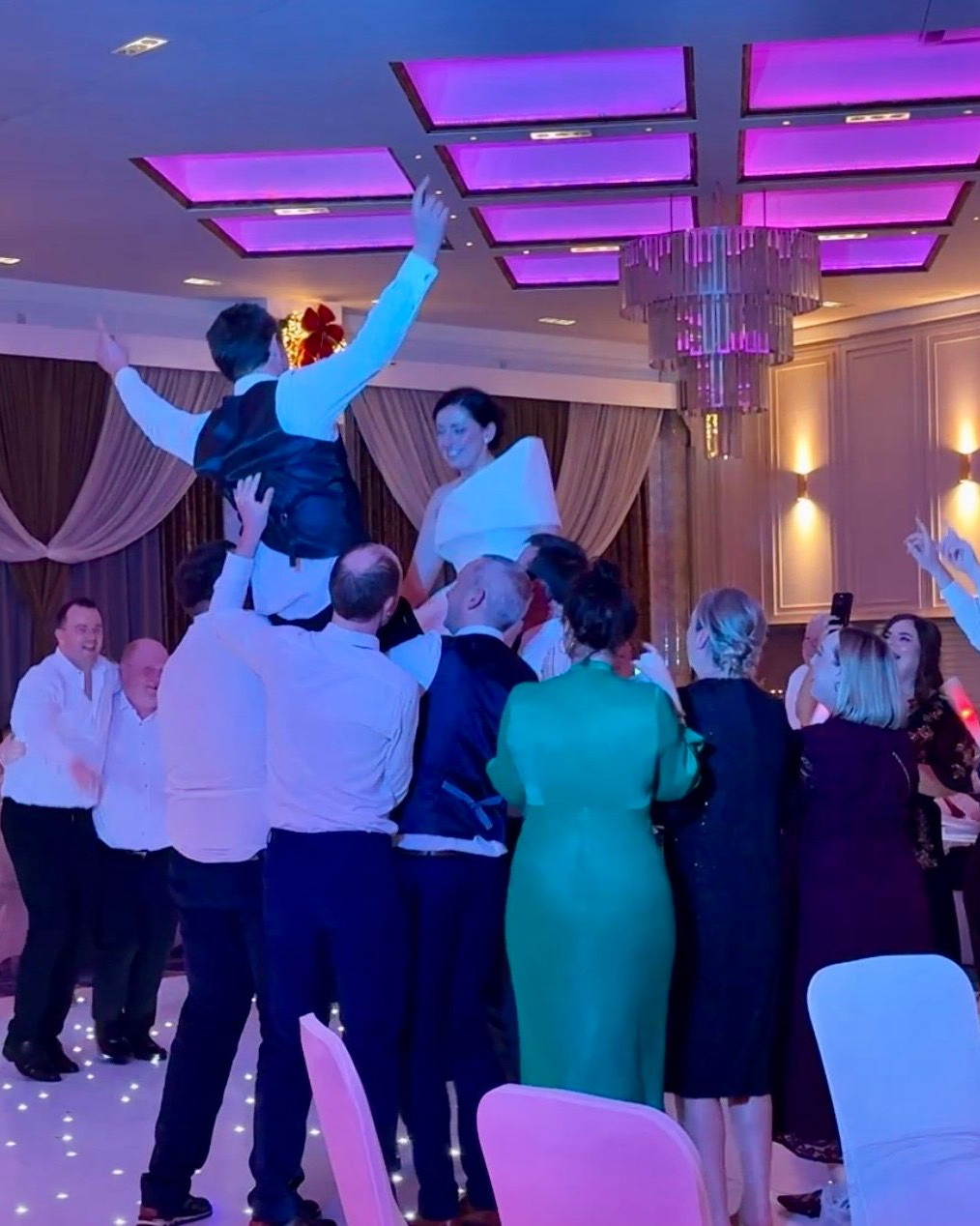 Wedding dance floor with DJ entertainment in Cork