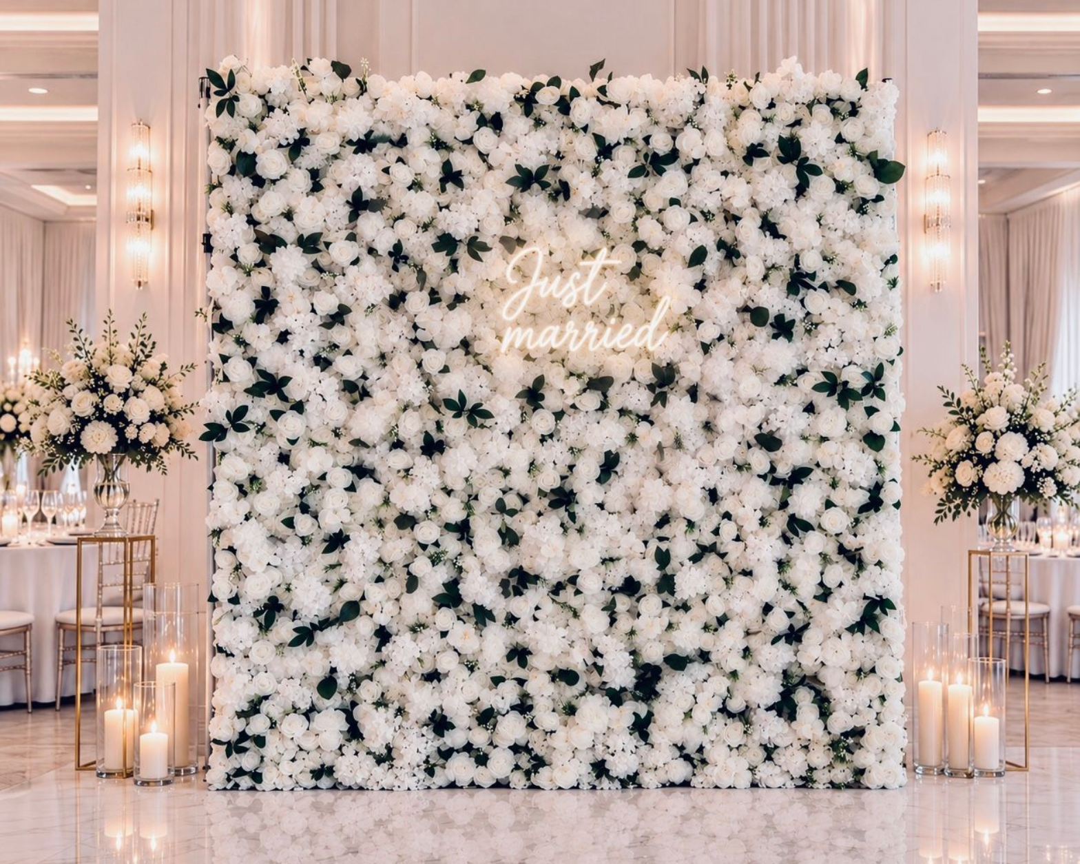 Flower wall wedding backdrop in Cork