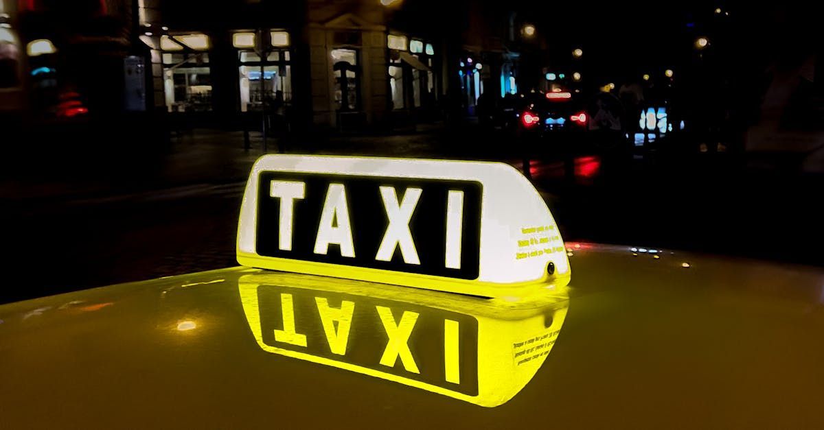 Taxi light on roof of a taxi cab