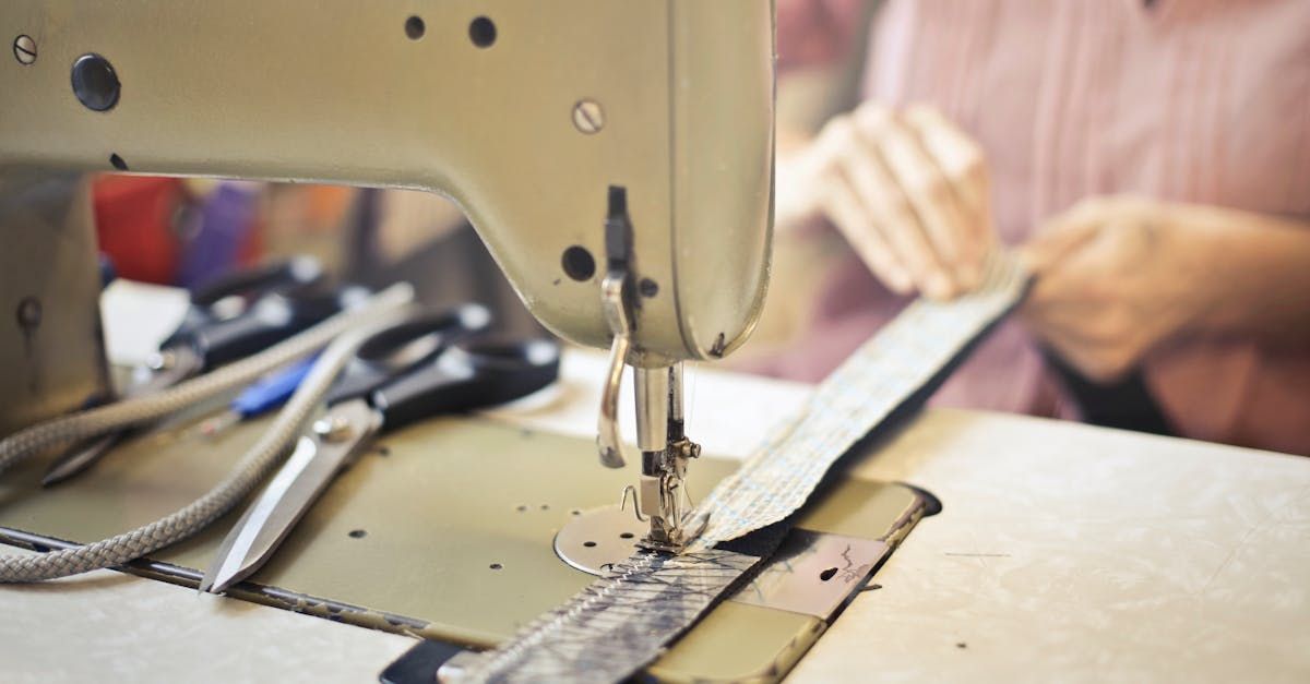 Lady using a sewing machine