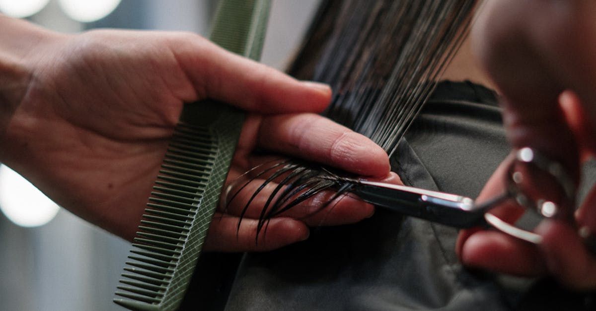 Person cutting hair