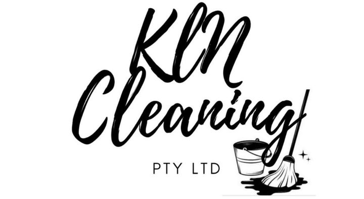 A black and white logo for the KLN Cleaning company.
