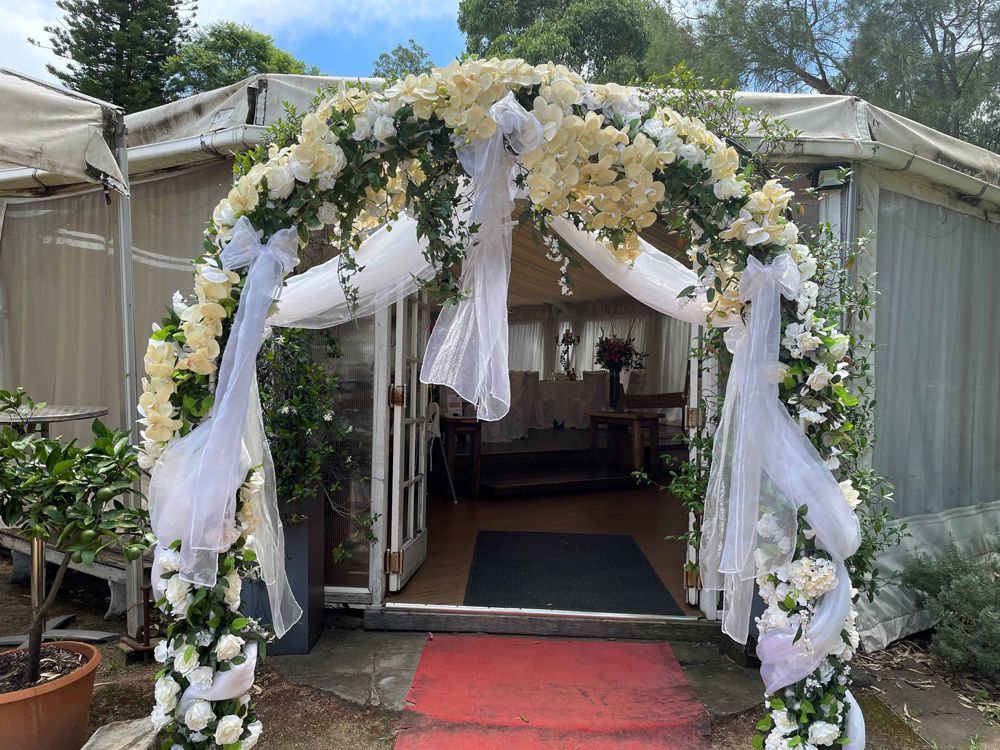 Elegant Wedding Arch Hire — Sydney, NSW — Affordable Chair Covers & Candelabras