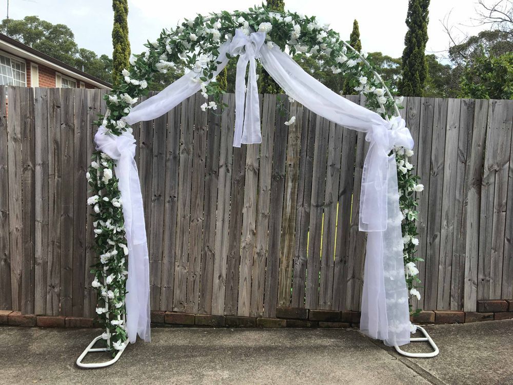 White Wedding Arch Hire — Sydney, NSW — Affordable Chair Covers & Candelabras