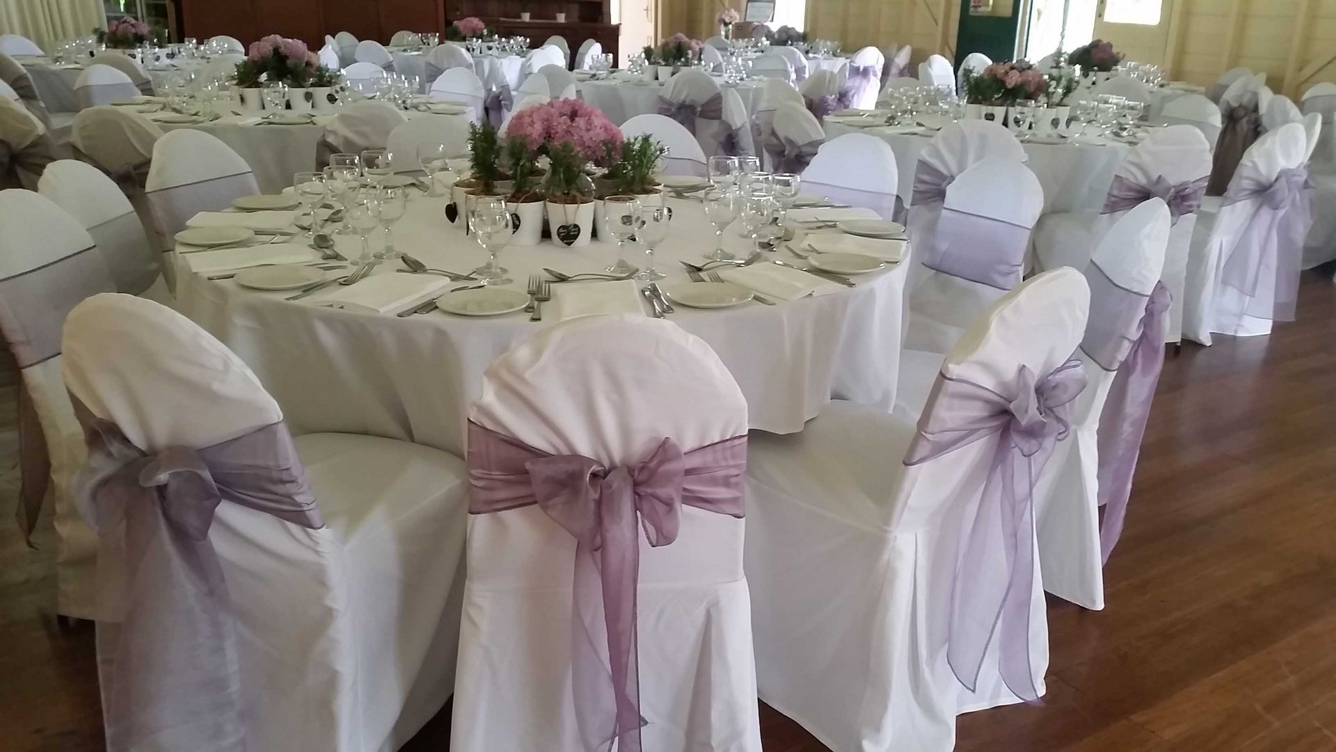 Violet Fitted Chaircovers — Sydney, NSW — Affordable Chair Covers & Candelabras