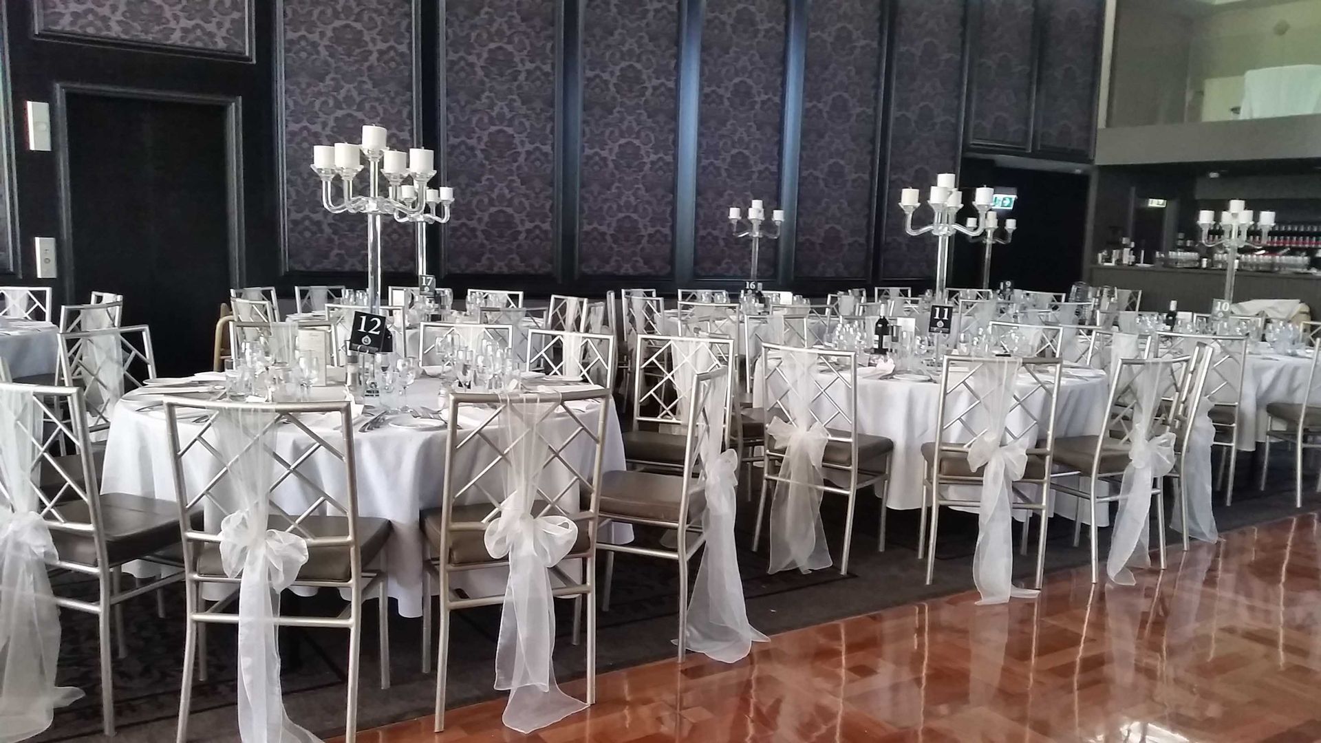 White Organza Sashes — Sydney, NSW — Affordable Chair Covers & Candelabras