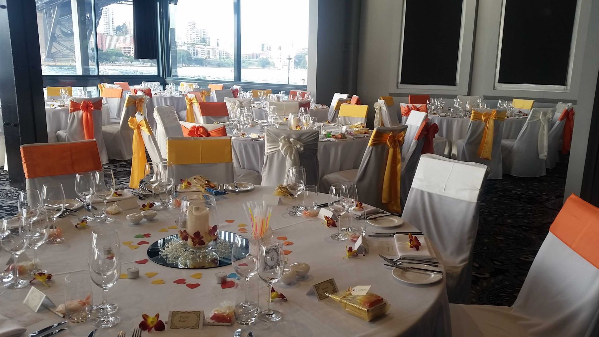 Yellow Tie Back Covers — Sydney, NSW — Affordable Chair Covers & Candelabras