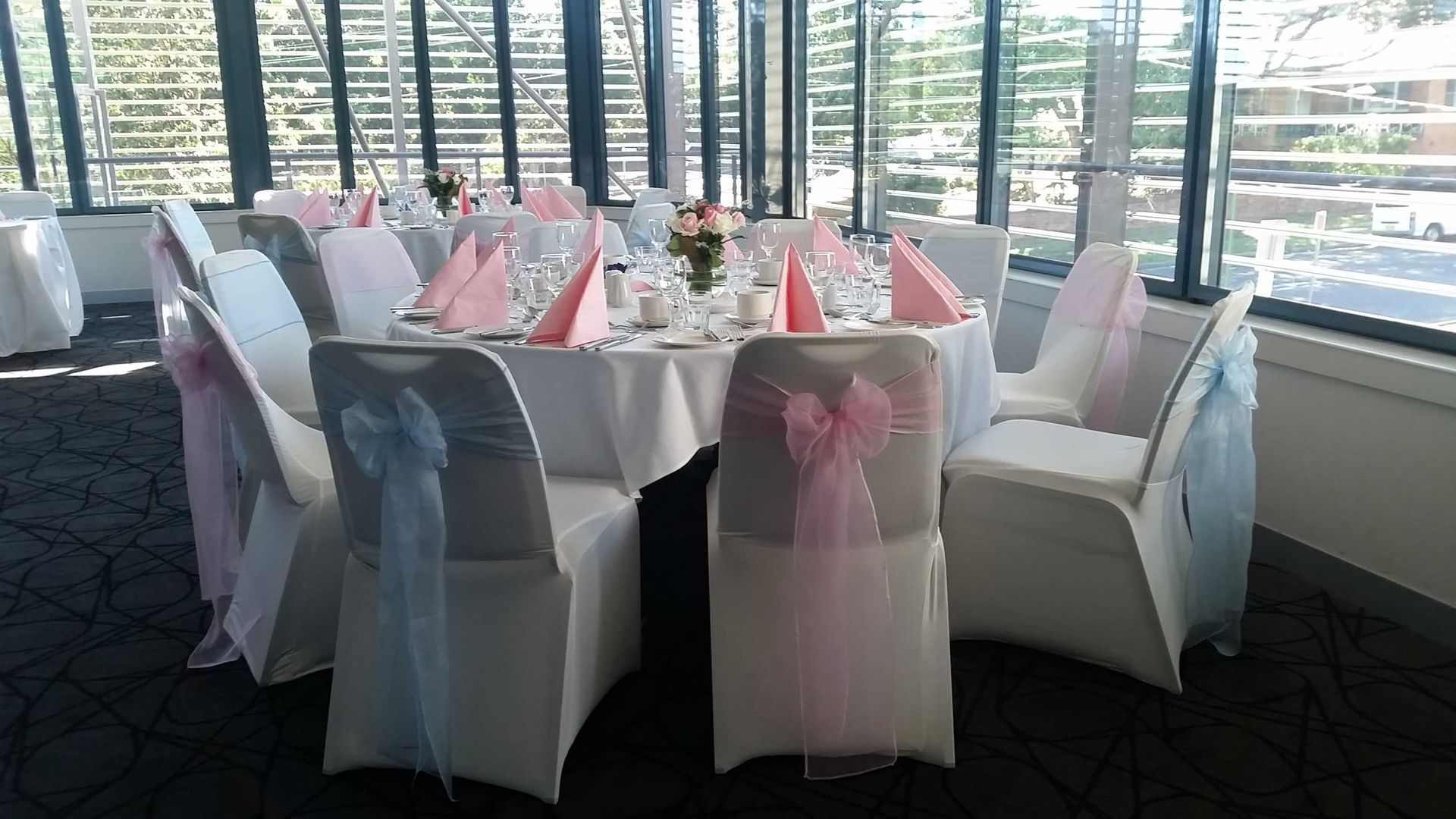 Pink Wedding Theme — Sydney, NSW — Affordable Chair Covers & Candelabras