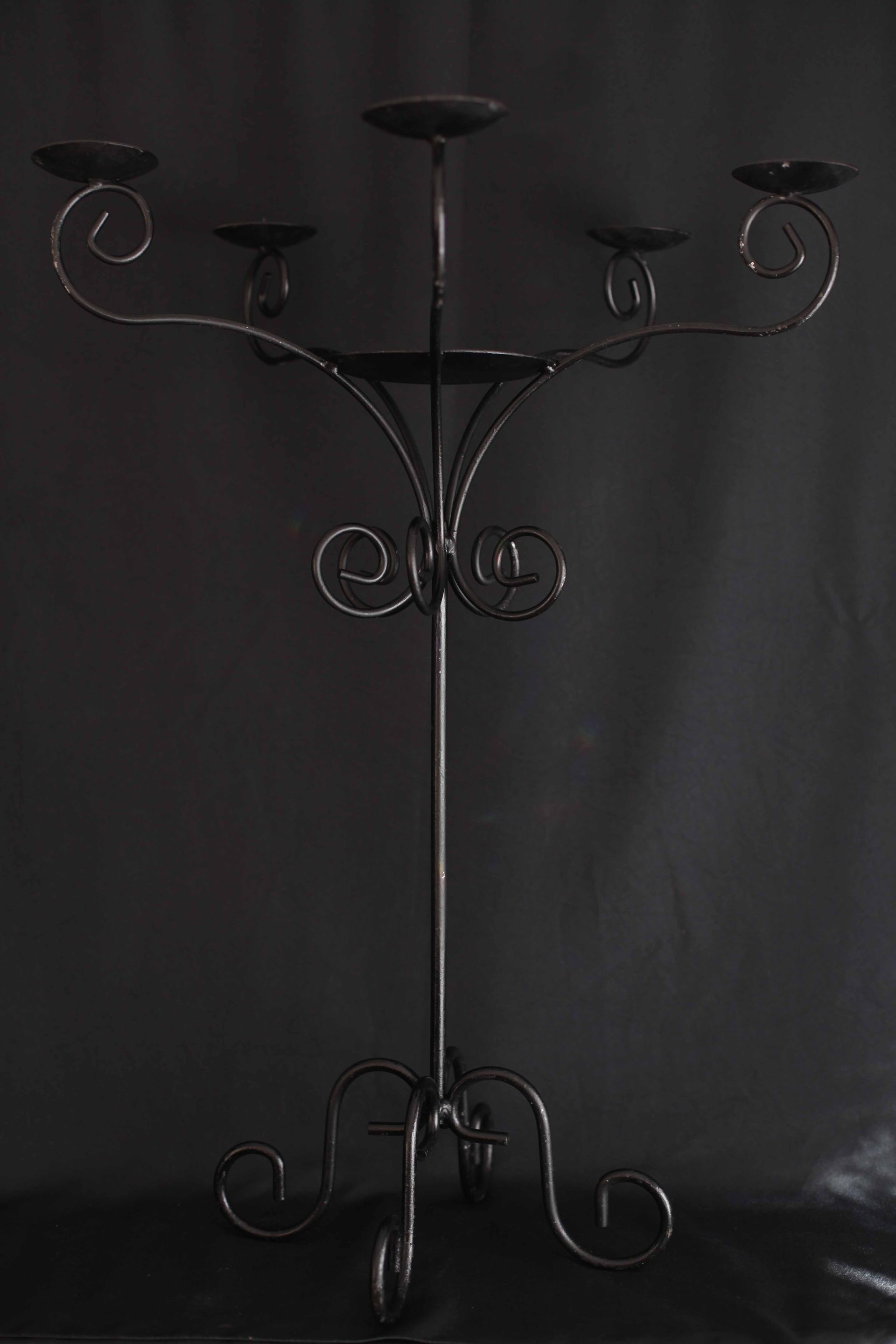 Black Wrought Iron Candelabra — Pialba, QLD — Wide Bay Crane Hire