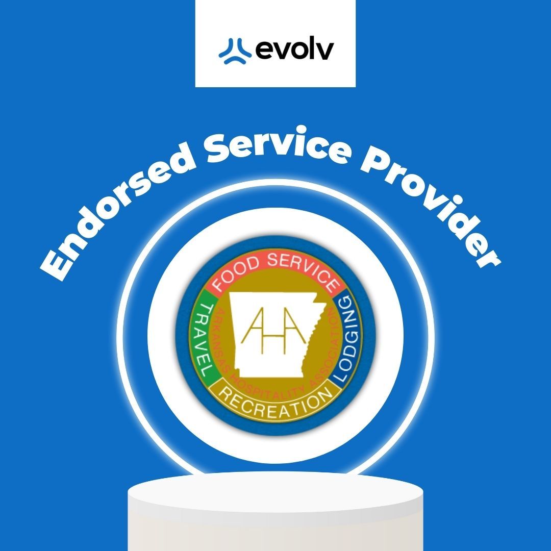 Blue badge reading “Endorsed Service Provider” with Evolve logo and circular community service emblem on a white pedestal