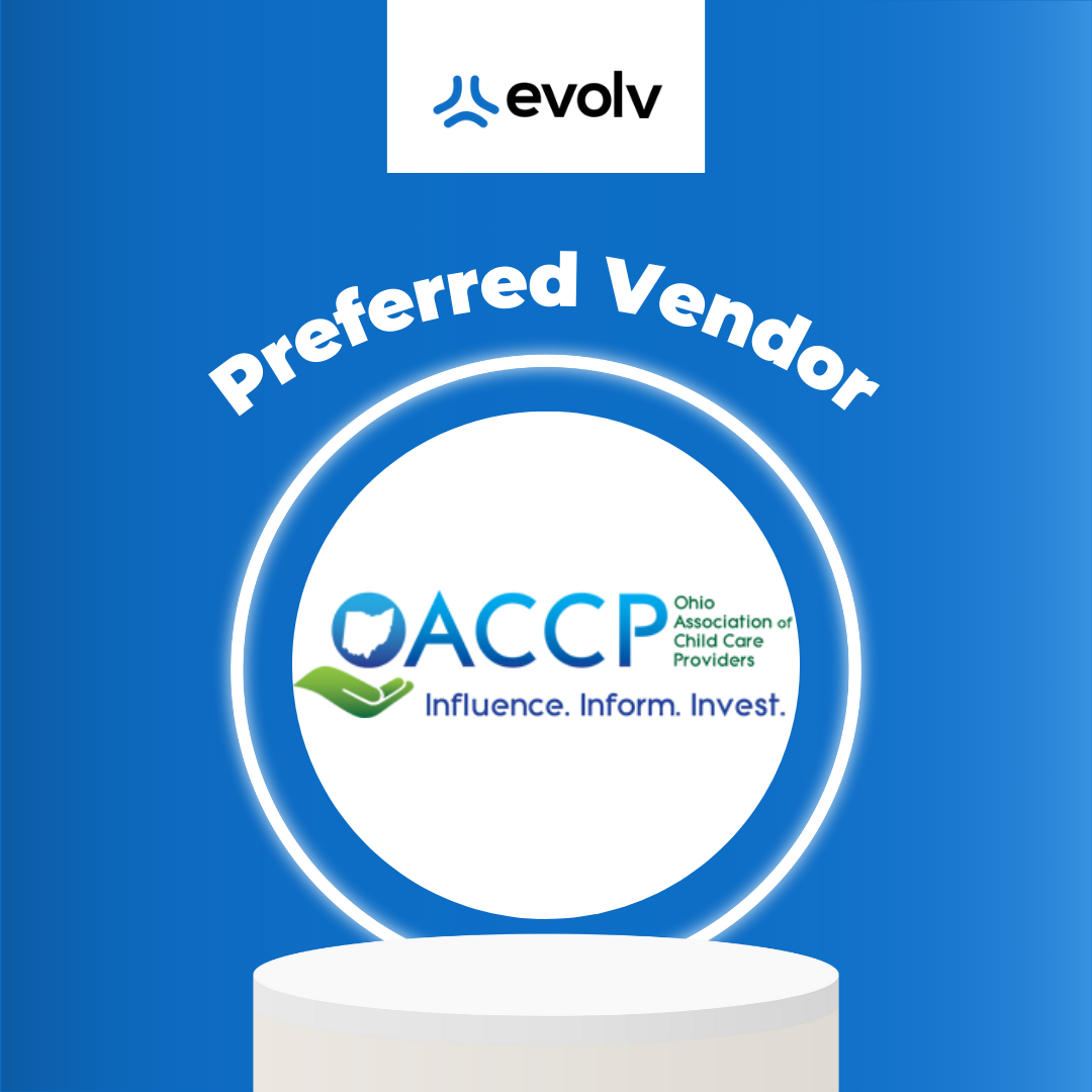 Evolv Preferred Vendor badge with ACCP logo on a blue background