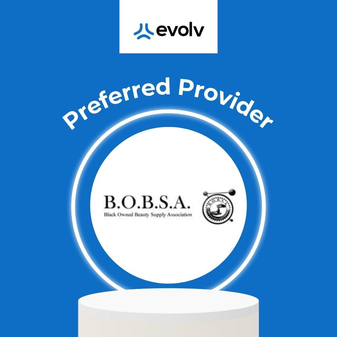 Evolv “Preferred Provider” badge with B.O.B.S.A. logo on a blue background