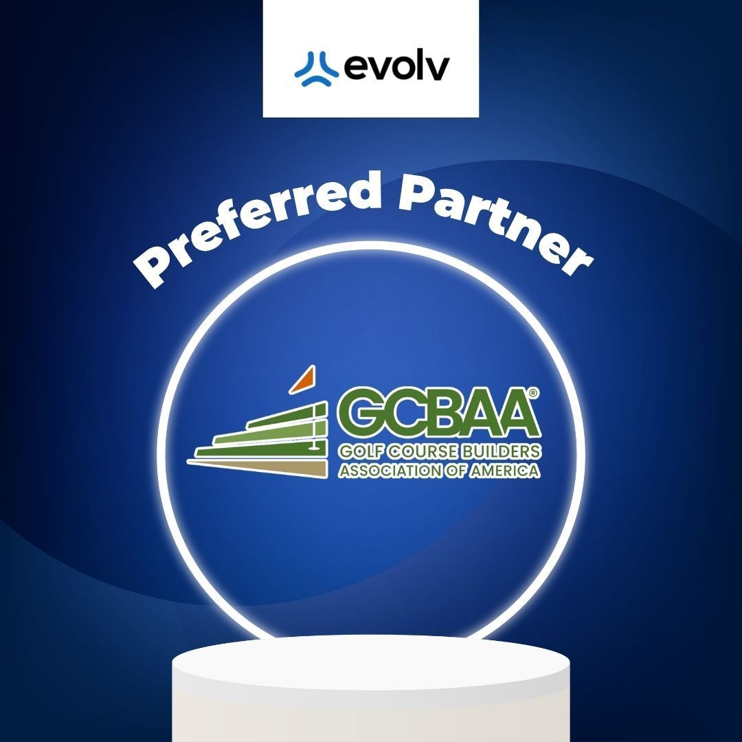Evolv Preferred Partner badge with GCBAA logo on a blue background