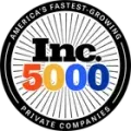 Inc. 5000 badge with black, white, and orange text reading “America’s Fastest-Growing Private Companies”