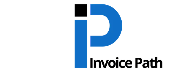 Invoice Path logo with a blue “iP” icon and black text on a white background