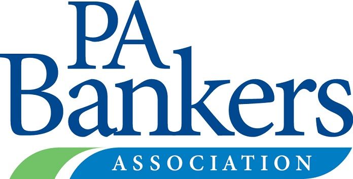 PA Bankers Association logo in blue with green swoosh