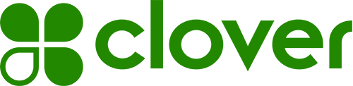 Green Clover logo with a four-leaf clover icon and the word “clover” in green.