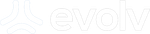White “evolv” logo on a light background