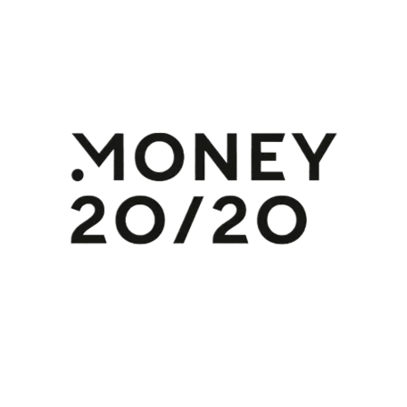 Black “MONEY 20/20” logo on a white background