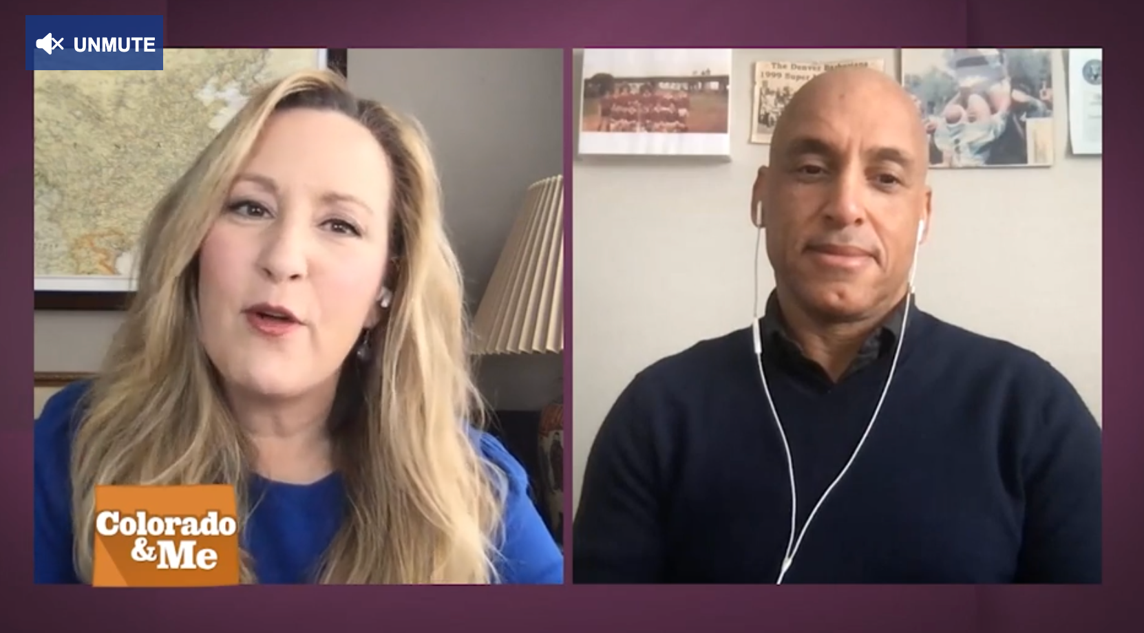 A man and a woman are talking on a video call.