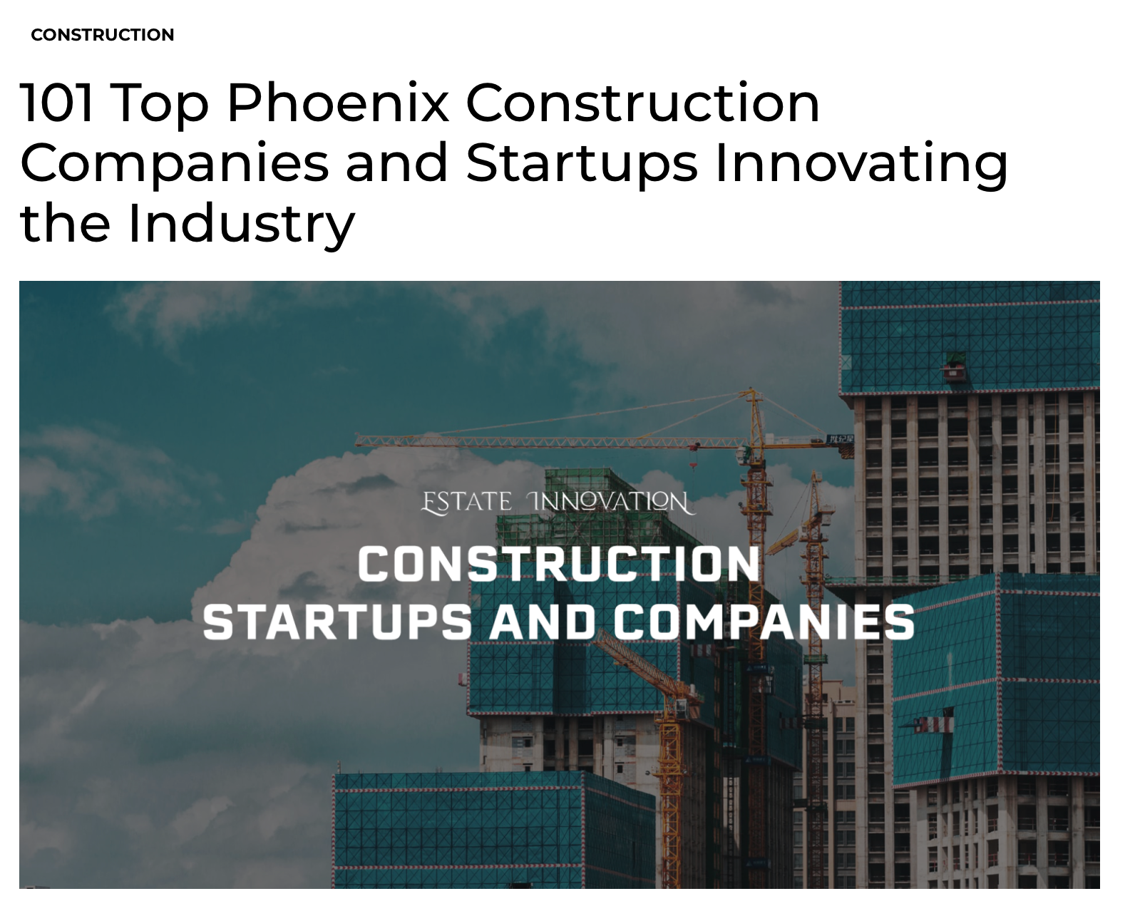 ABC Glass is highlighted in the 101 top Phoenix construction companies and startups innovating the industry article
