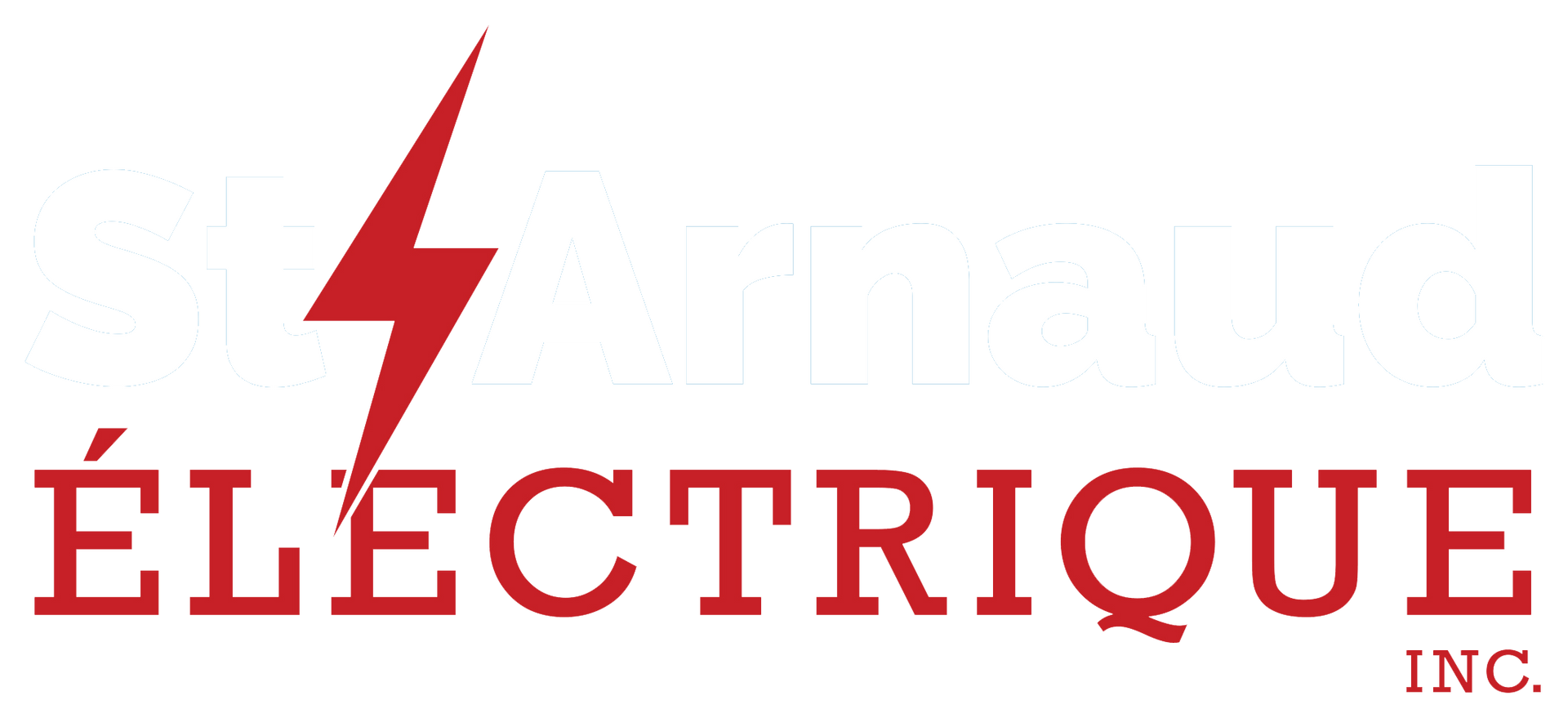 Un logo pour une entreprise appelée electricque inc. avec un éclair dessus.