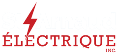 Un logo pour une entreprise appelée electricque inc. avec un éclair dessus.