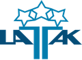Blue logo: