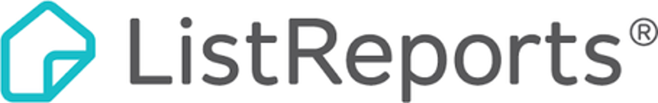 ListReports logo with teal icon and gray text