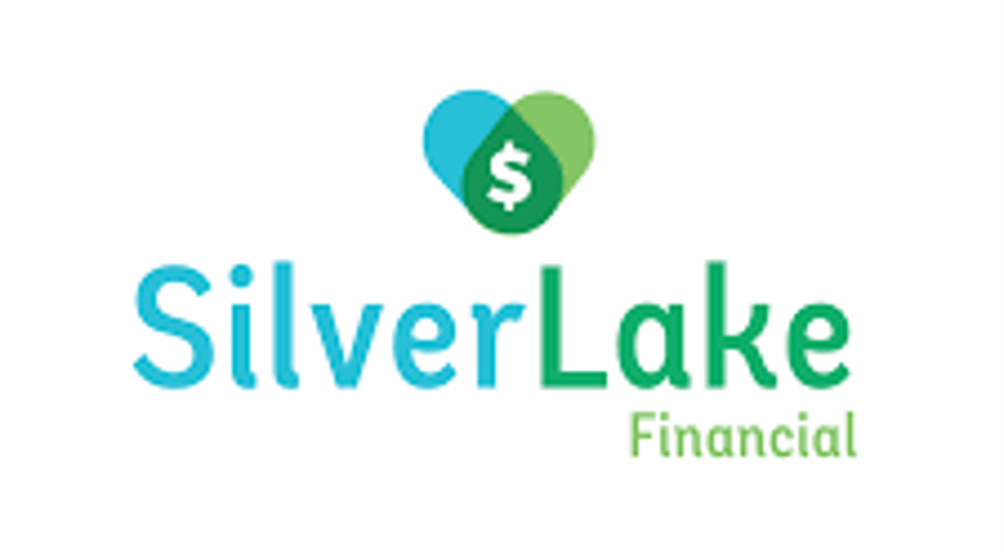 SilverLake Financial logo with green and blue heart and dollar sign icon