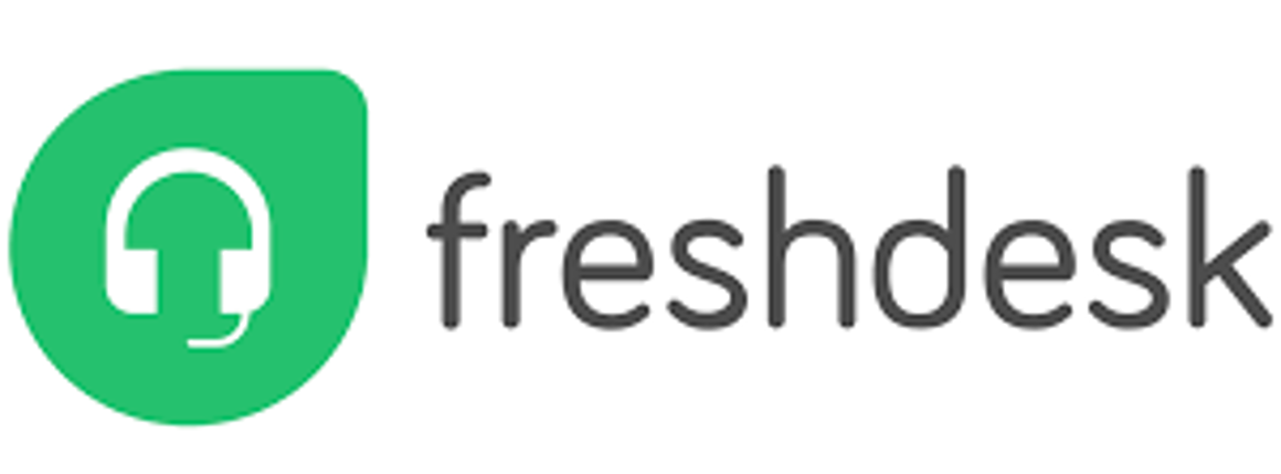 Freshdesk logo with green headset icon and black wordmark
