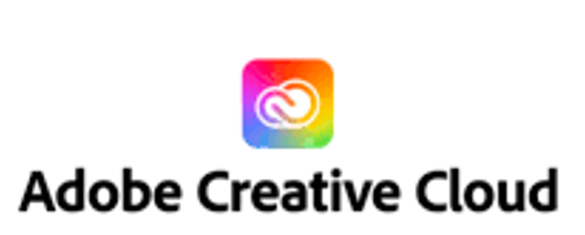 Adobe Creative Cloud logo with a multicolor square icon and black text