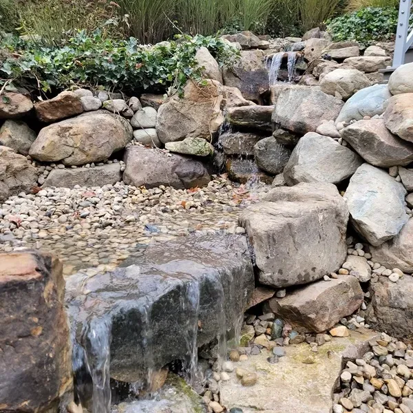 water falls, fountains, ponds, water gardens, water feature design, noblesville in, emerald meadows landscaping