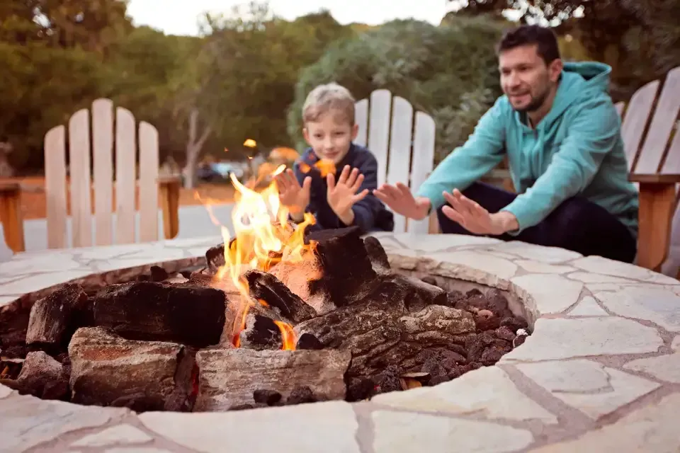Outdoor Patio With Firepit