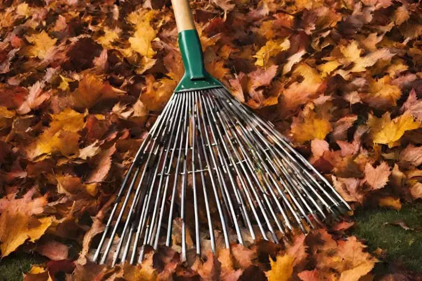 raking leaves