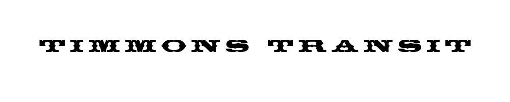 Black text reading “TIMMONS TRANSIT” on a white background.