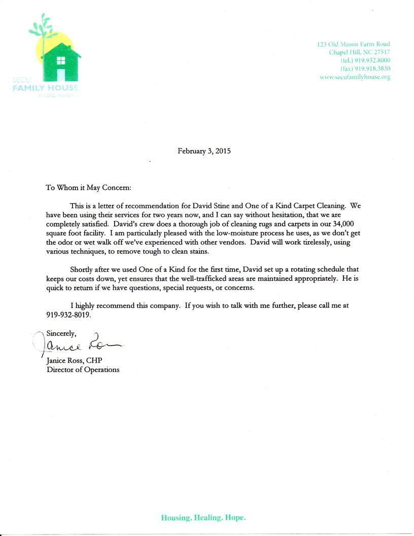 Formal letter on letterhead from The Family Office discussing real estate and vendor management services.