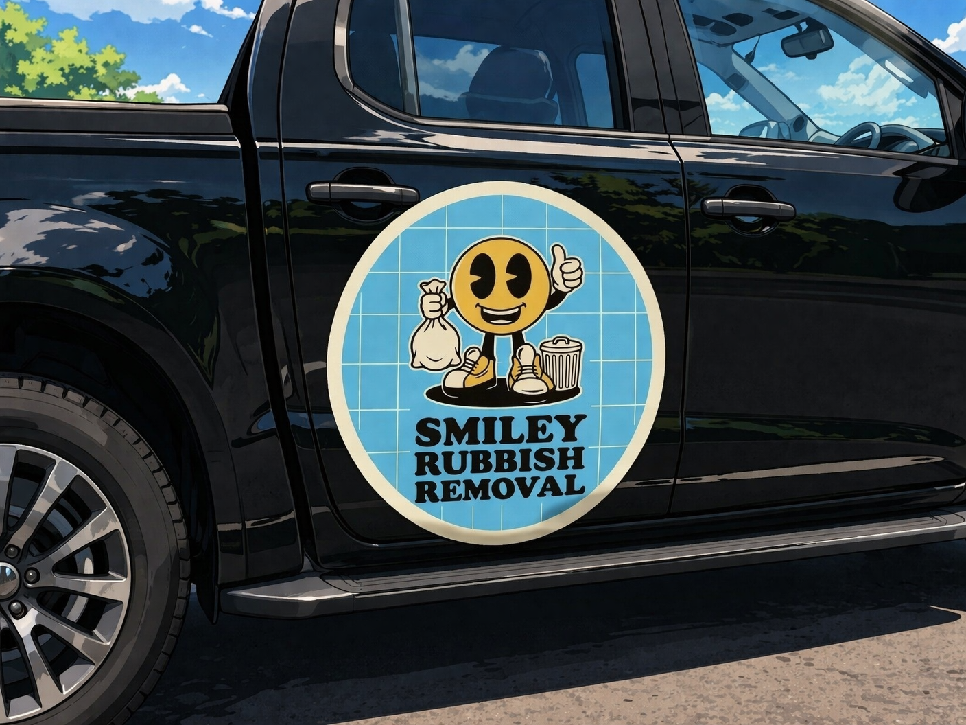 A Large Blue Construction Dumpster Filled — Smiley Rubbish Removal In Lake Cathie, NSW