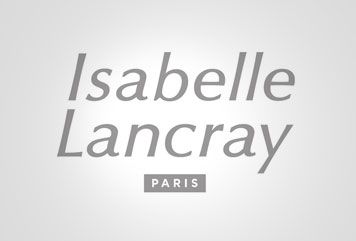 Ein Logo für Isabelle Lancray Paris auf weißem Hintergrund
